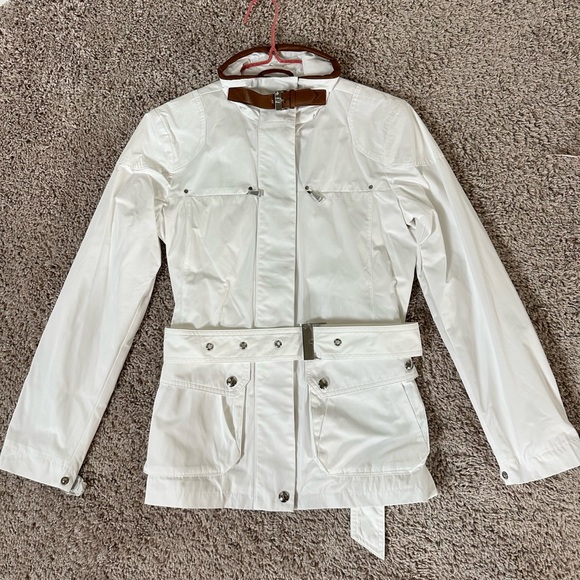 Ralph Lauren Taffeta Field Jacket Silk White size XS - Picture 7 of 10